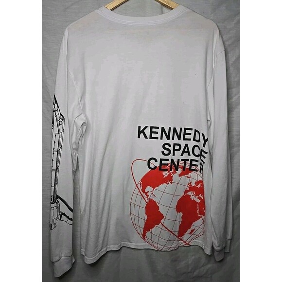 Freeze NASA Kennedy Space Center Long Sleeve T-Shirt All Over Graphic White Lg - Picture 5 of 9